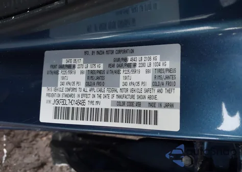 2017 Mazda Cx-5 Grand Touring z USA, uszkodzony, nr VIN JM3KFBDL7H0146485